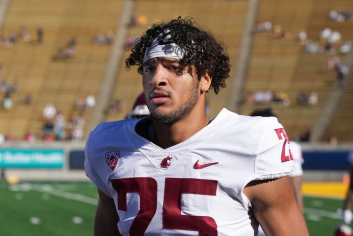 Nov 11, 2023; Berkeley, California, USA; Washington State Cougars defensive back Jaden Hicks (25) before the game against the California Golden Bears at California Memorial Stadium.